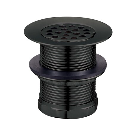 Kingston Brass 2Inch Brass Grid BarUtility Sink Drain, Matte Black KBU1000